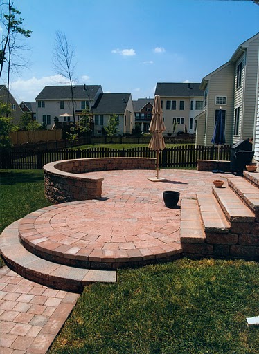 circular paver patio in chantilly va